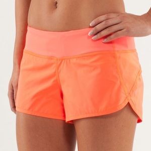 Lululemon coral speed short 2.5” size 6